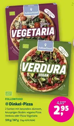 Denns BioMarkt FOLLOWFOOD Dinkel-Pizza Angebot