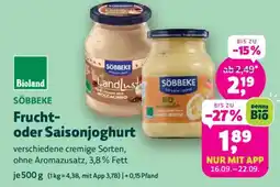 Denns BioMarkt SÖBBEKE Frucht- oder Saisonjoghurt Angebot