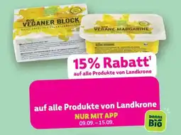 Denns BioMarkt Landkrone Bio Veganer Block Angebot