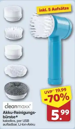 Famila Nord West cleanmaxx Akku-Reinigungsbürste Angebot