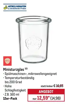 METRO Ministurzglas WECK Angebot