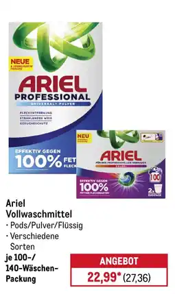 METRO Ariel Vollwaschmittel Angebot