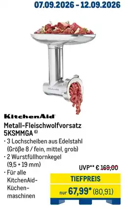METRO KitchenAid Metall-Fleischwolfvorsatz Angebot