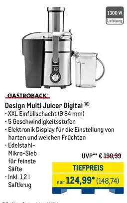 METRO GASTROBACK Design Multi Juicer Digital Angebot