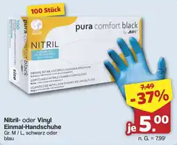 Famila Nord West pura comfort black Einmal-Handschuhe Angebot