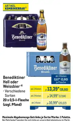 METRO Benediktiner Weissbier Angebot