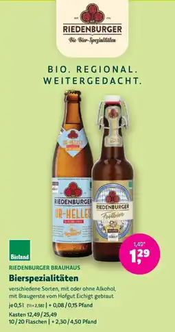 Denns BioMarkt Riedenburger Bierspezialitäten Angebot