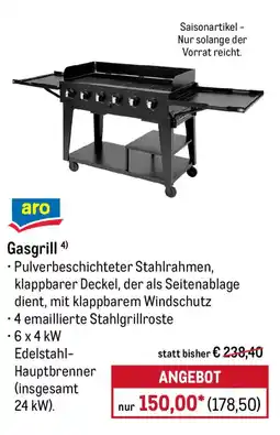 METRO Gasgrill aro Angebot