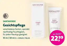 Denns BioMarkt SANTAVERDE Gesichtspflege Angebot