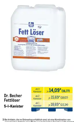 METRO Dr. Becher Fettlöser Angebot