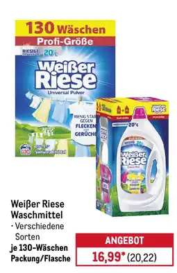 METRO Weißer Riese Waschmittel Angebot