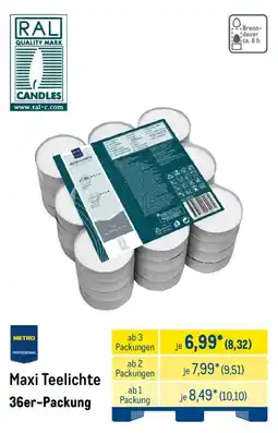 METRO Maxi Teelichte Angebot
