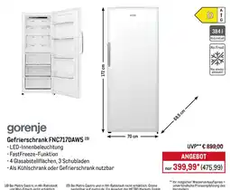METRO gorenje Gefrierschrank FNC717DAW5 Angebot