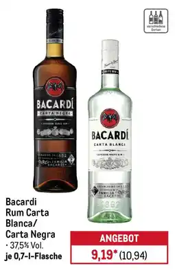 METRO Bacardi Rum Carta Blanca/Carta Negra Angebot