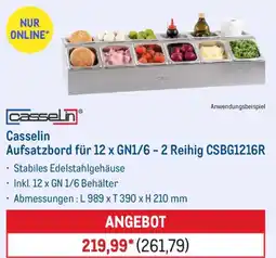 METRO Casselin Aufsatzbord für 12 x GN1/6 - 2 Reihig Angebot