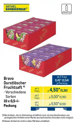 METRO Bravo Durstlöscher Fruchtsaft Angebot