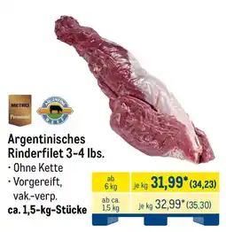 METRO Argentinisches Rinderfilet Angebot