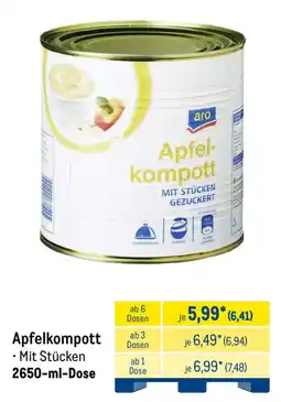 METRO aro Apfelkompott Angebot