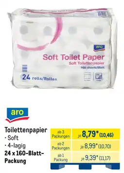 METRO aro Toilettenpapier Soft 4-lagig Angebot