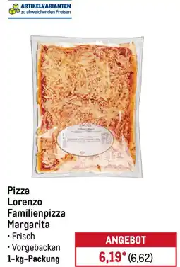 METRO Pizza Lorenzo Familienpizza Margarita Angebot
