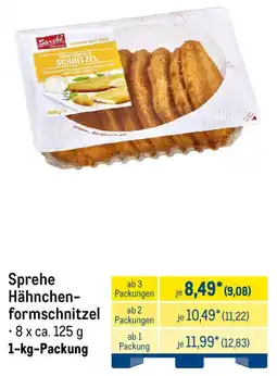 METRO Sprehe Hähnchen-formschnitzel Angebot