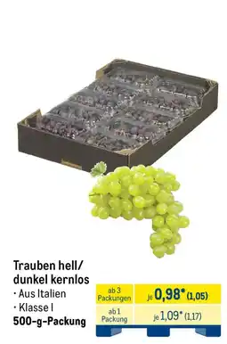 METRO Trauben hell/dunkel kernlos Angebot