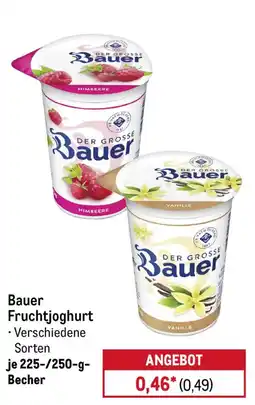 METRO Bauer Fruchtjoghurt Angebot