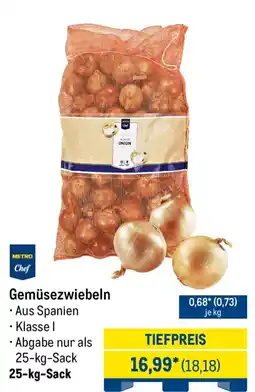 METRO Metro Chef Gemüsezwiebeln Angebot