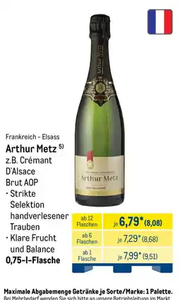 METRO Arthur Metz Crémant d'Alsace Brut AOP Angebot