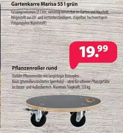 Kiebitzmarkt Gartenkarre Marisa 55 l grün Angebot