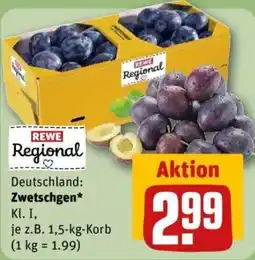 REWE REWE Regional Zwetschgen* Angebot