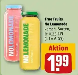 REWE True Fruits No Lemonade Angebot