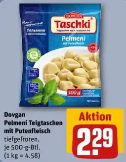REWE Dovgan Pelmeni Teigtaschen mit Putenfleisch Angebot