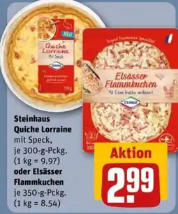 REWE Steinhaus Quiche Lorraine mit Speck Angebot