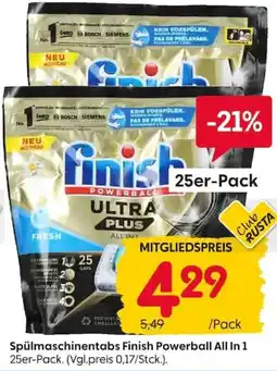 Rusta Spülmaschinentabs Finish Powerball All In 1 Angebot
