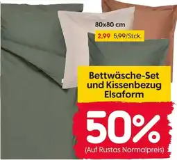 Rusta Bettwäsche-Set und Kissenbezug Elsaform Angebot