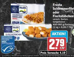 HIT Frosta Schlemmerfilet oder Fischstäbchen Angebot