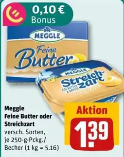 REWE Meggle Feine Butter oder Streichzart Angebot