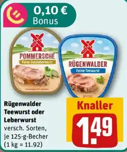 nahkauf Rügenwalder Teewurst oder Leberwurst Angebot