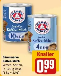 REWE Bärenmarke Kaffee-Milch Angebot