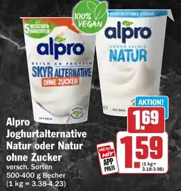 HIT Alpro Joghurtalternative Natur oder Natur ohne Zucker Angebot