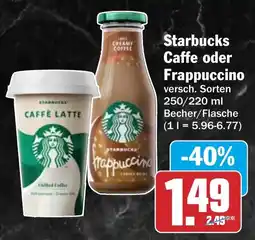 HIT Starbucks Caffé Latte oder Frappuccino Angebot