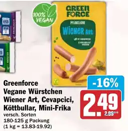 HIT Greenforce Vegane Würstchen Angebot