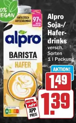 HIT Alpro Soja-/Hafer-drinks Angebot