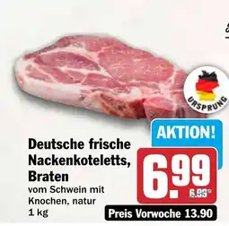 HIT Deutsche frische Nackenkoteletts, Braten Angebot