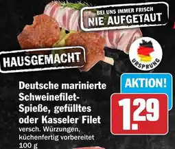 HIT Deutsche marinierte Schweinefilet-Spieße, gefülltes oder Kasseler Filet Angebot