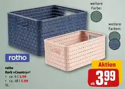 REWE rotho Korb Country Angebot