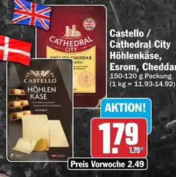HIT Castello / Cathedral City Höhlenkäse, Esrom, Cheddar Angebot