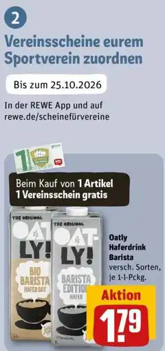 REWE Oatly Haferdrink Barista Angebot