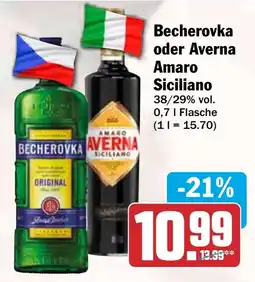 HIT Becherovka oder Averna Amaro Siciliano Angebot